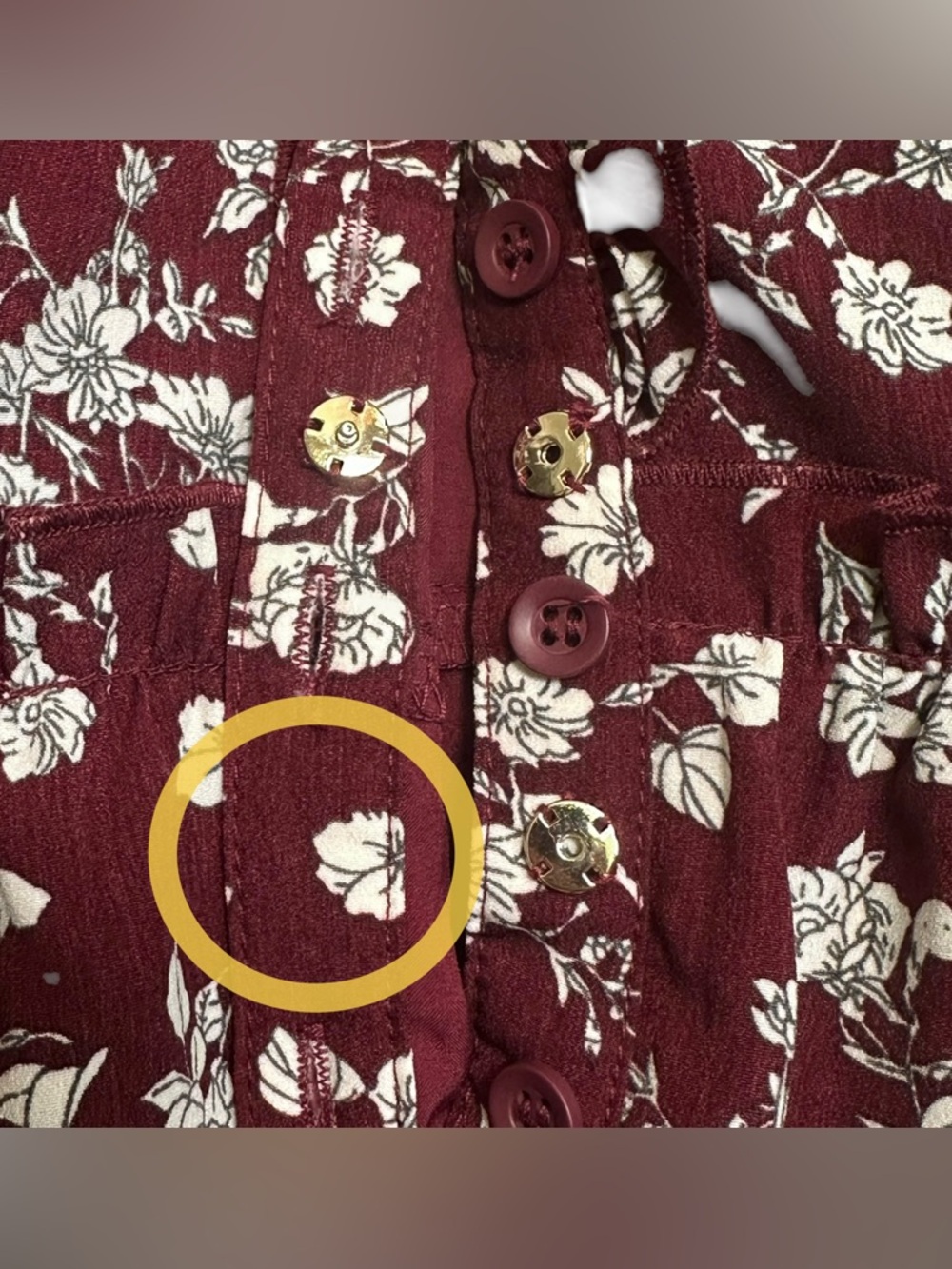 Ivy City Dress Lisbeth Floral Tiered Ruffle High Low Burgundy‎ M Cottagecore - Picture 6 of 15